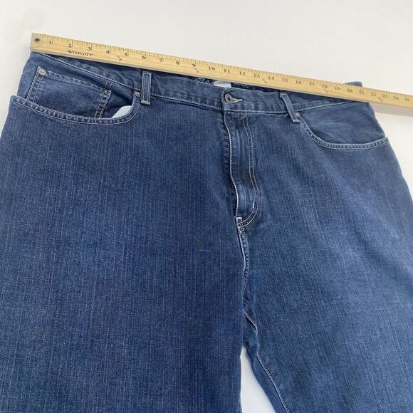 Eddie Bauer Men’s T44X34 Denim Jeans Blue Relaxed Fit Medium Wash 100% Cotton - Picture 4 of 16